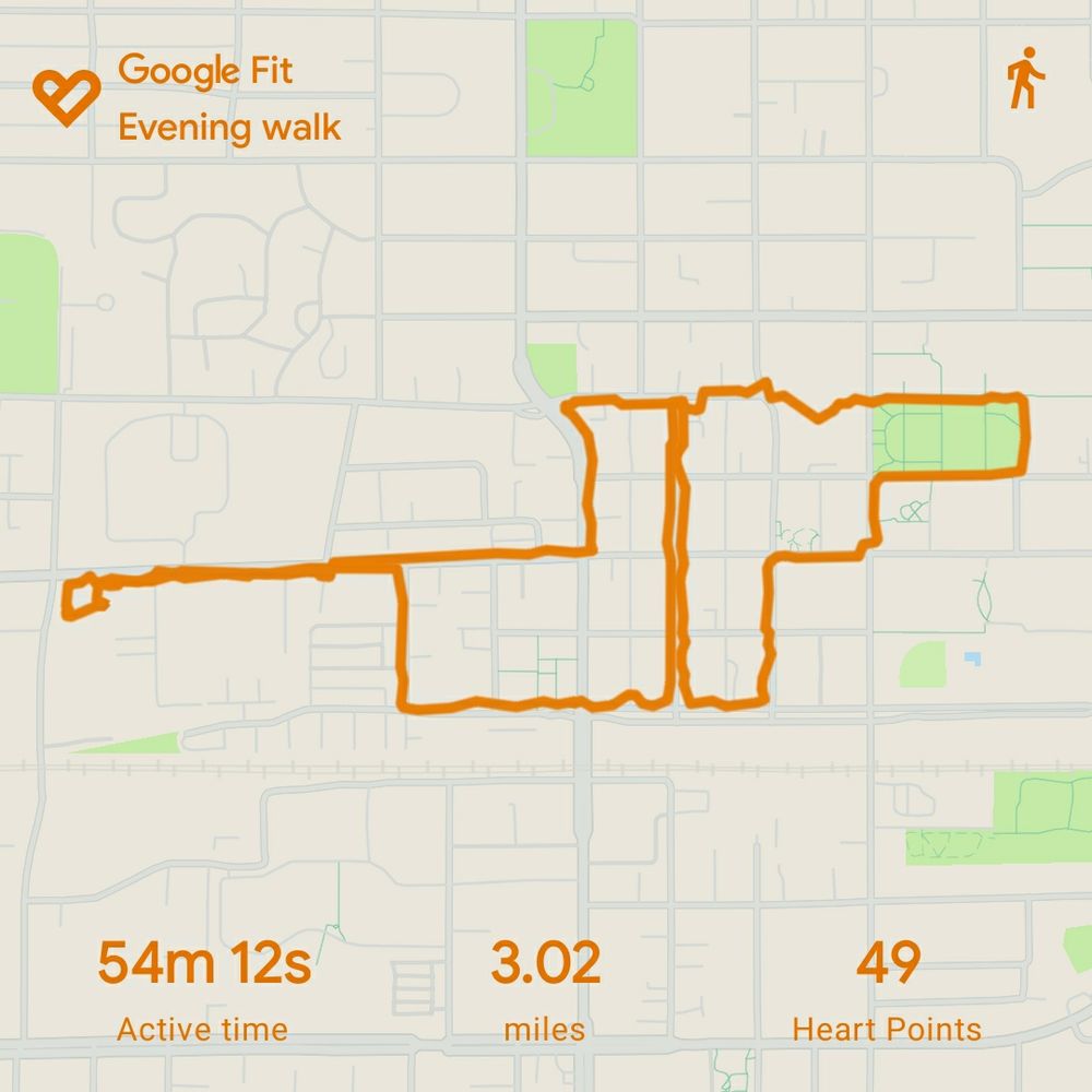 Map of 3 mile walk