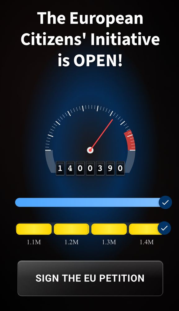Screenshot of stop killing games website, showcasing they reached their goal on the overdrive