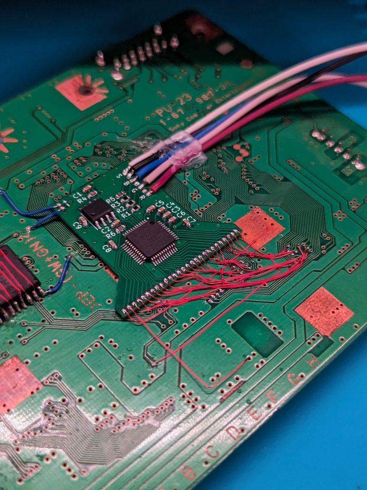 Video DAC relocation - takes in 24bit digital RGB and converts it to analog RGBS.