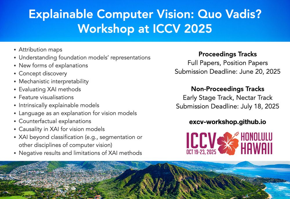 Call for papers at the eXCV workshop at ICCV 2025.