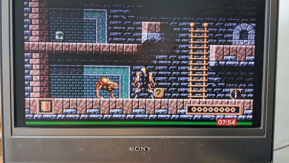 Gods on the TV! Looks like the Amiga version.