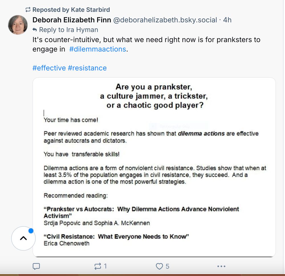 Popovic, S., & McClennen, S. A. (2022). Pranksters vs. autocrats: Why dilemma actions advance nonviolent activism (p. 96). Cornell University Press.