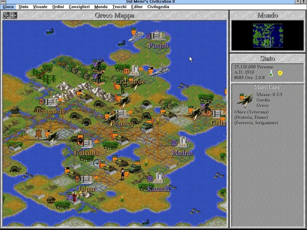 Capture d'écran du jeu vidéo Civ2