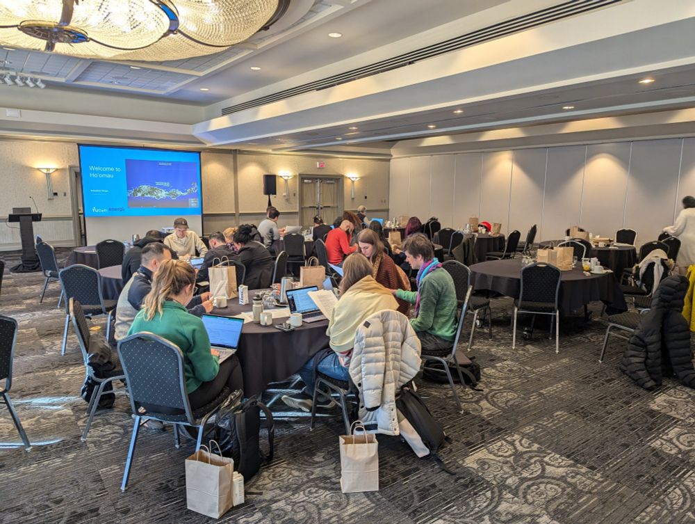 Picture of a room showing students working in groups