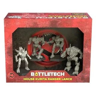 Kurita Ranger Lance pack promo image, showing (left to right) the Venom, Chimera, Panther and Avatar Battlemechs