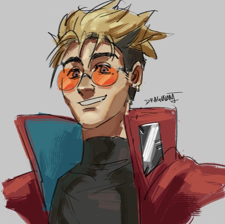 sketchy painting of Vash