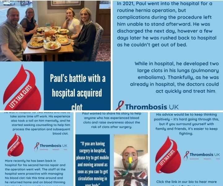 Infographics from Thrombosis UK charity
