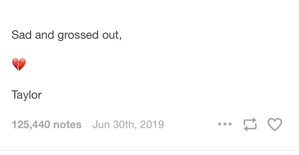 Screen shot from Taylor swifts tumblr post re: the sale of her masters to Scooter Braun, dated June 30 2019