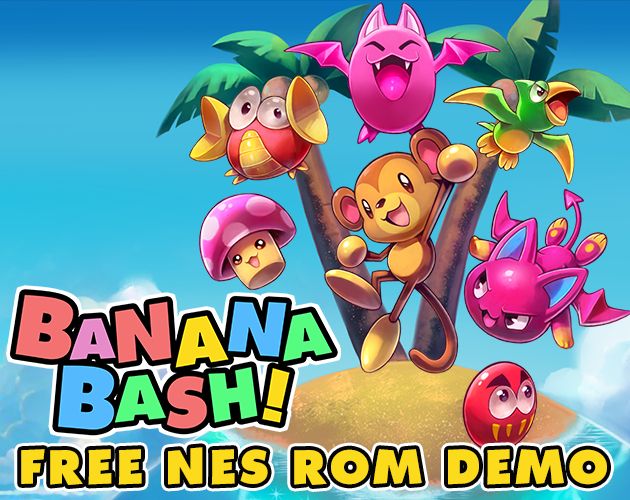 ❤︎ Work3Studio - Banana Bash! NES ROM Demo OUT NOW