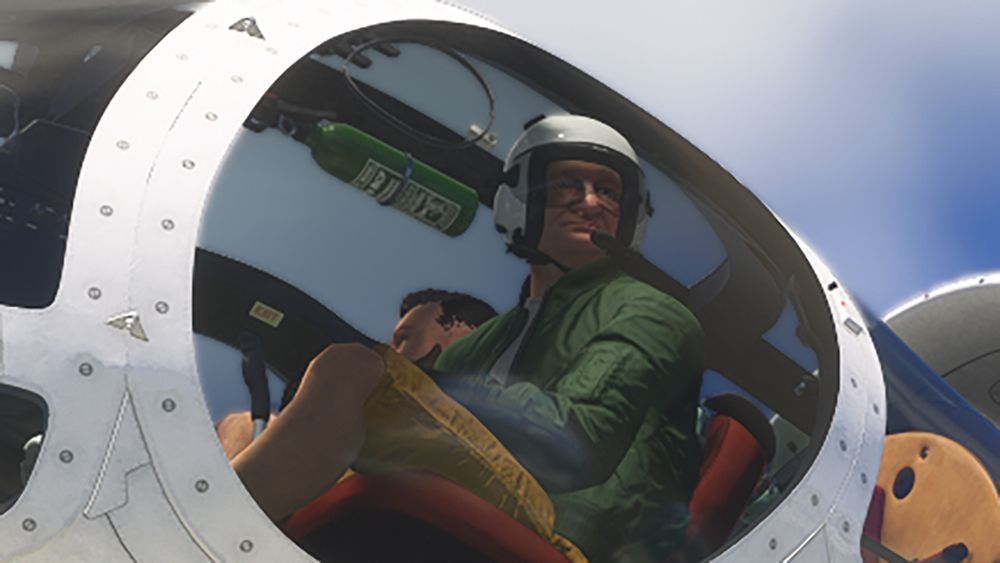 A pilot looking out a cockpit window like he doesn't really know what's going on