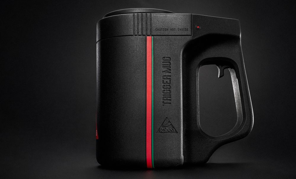 a mug with a trigger
