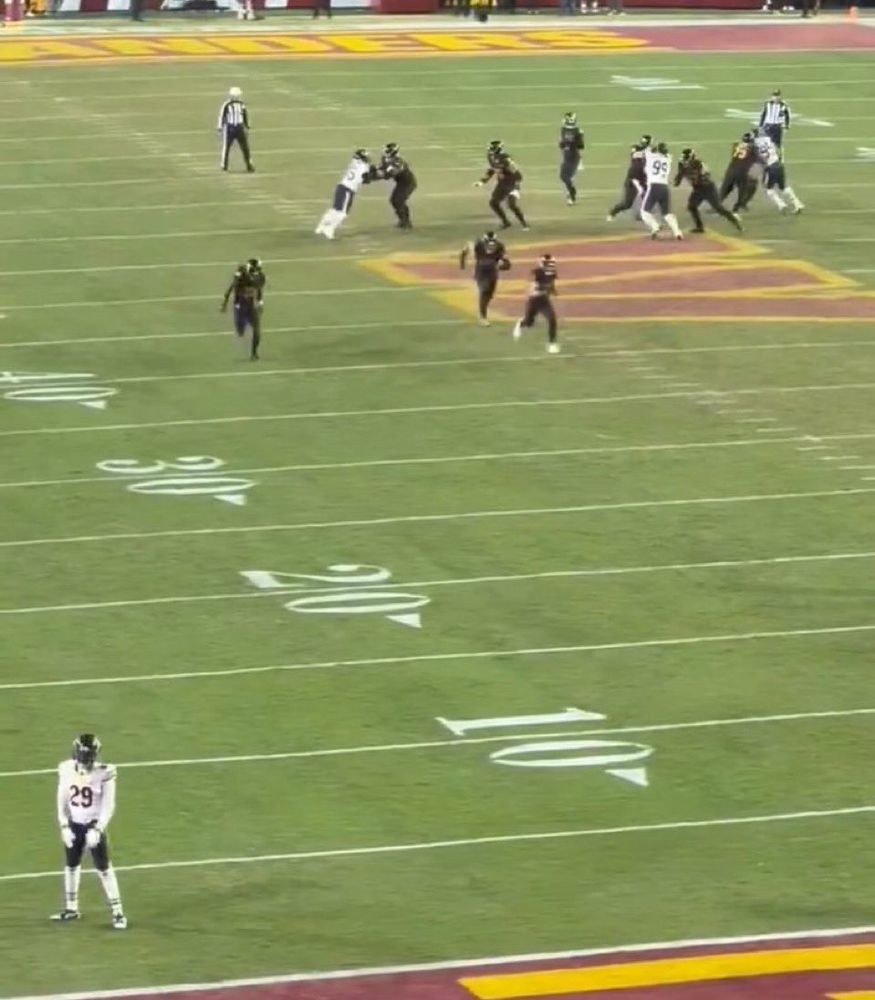 Bears player taunting the crowd before a season breaking Hail Mary happens 