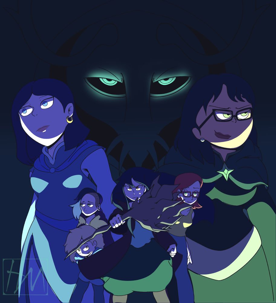 A poster of Jrockz Oc Ingrid and the rest of her cast, looking pretty dramatic and cool.