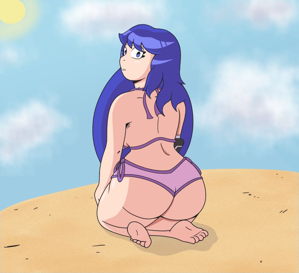 SciFiDudes OC Olivia Rocket bathing in the sunlight. Her bikini is *Somewhat* revealing…