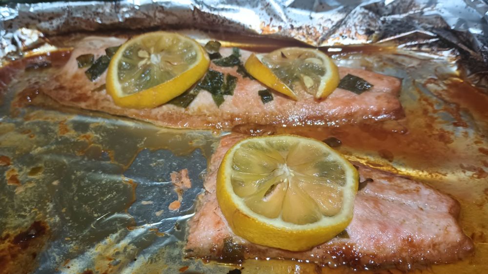 rainbow trout cooked in foil
