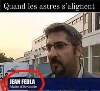 Photo tirée d’un reportage, avec la légende Jean Fedla, maire d’Amboite.
