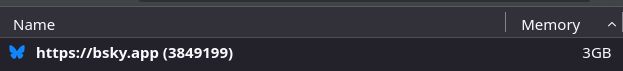 bsky.app taking up 3GB of memory