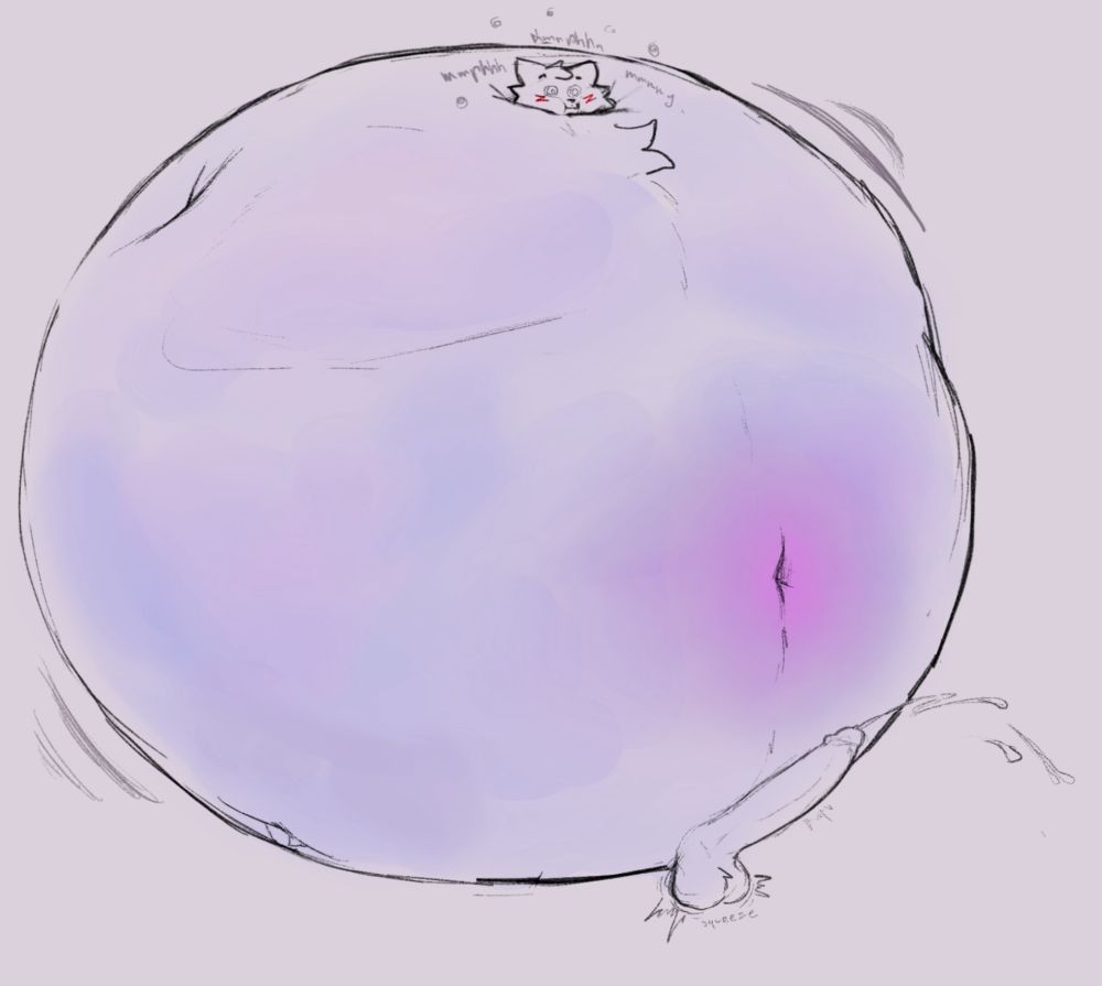 Boykisser as a giant blueberry 
