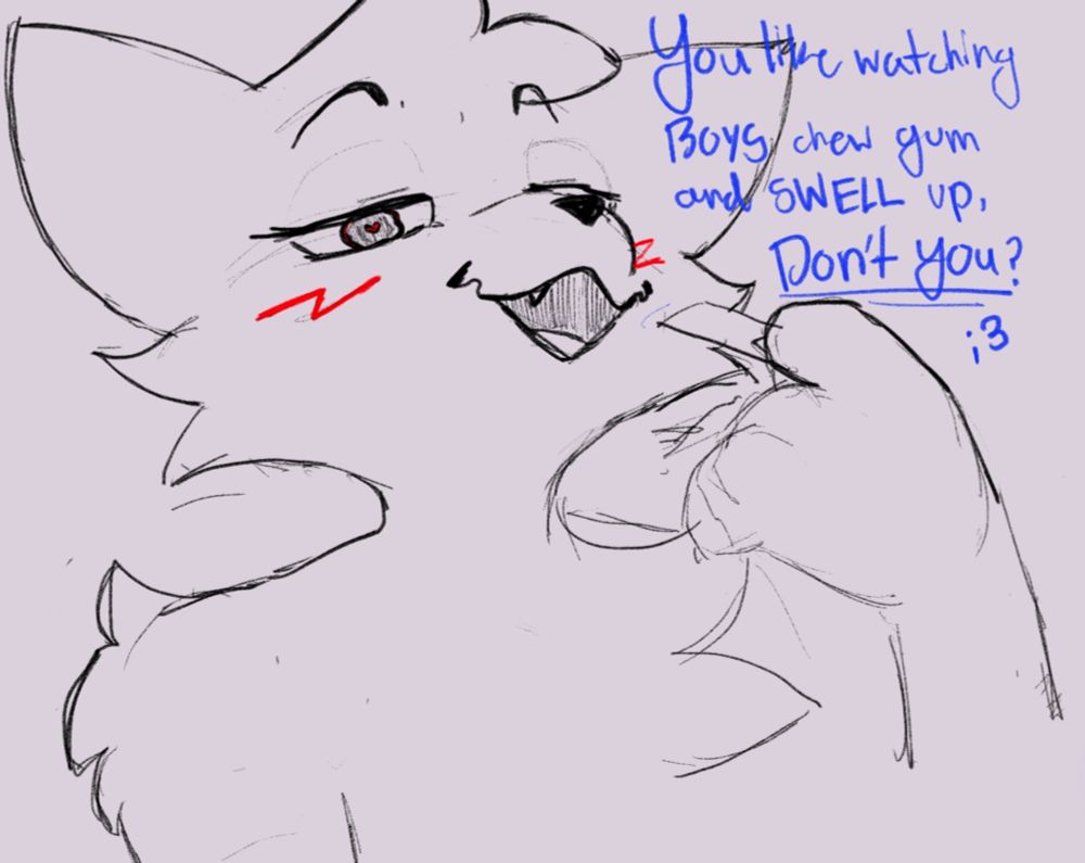 Boykisser about to eat some 3 course gum