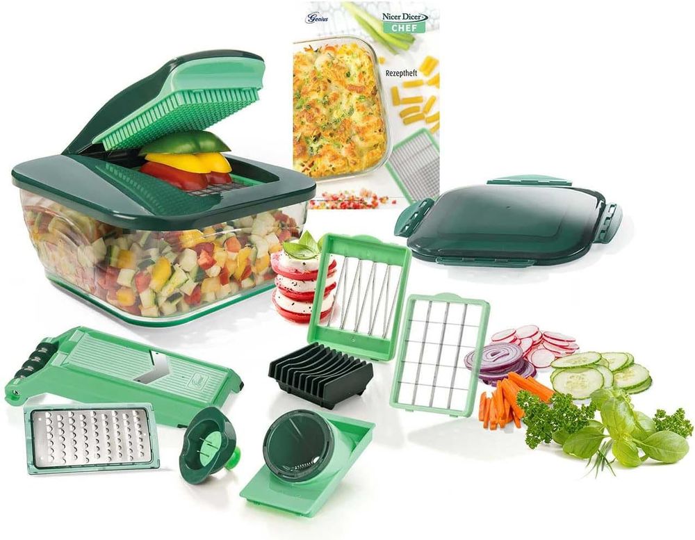 Nicer Dicer Chef, mit Zubehör.