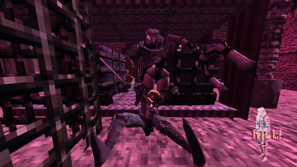 Fennel snapping a guard's neck by pulling their head forward between their thighs and then twisting.