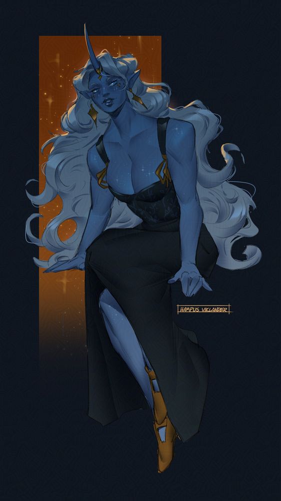 Digital coloured piece of Ida's character Astra de Edevance
