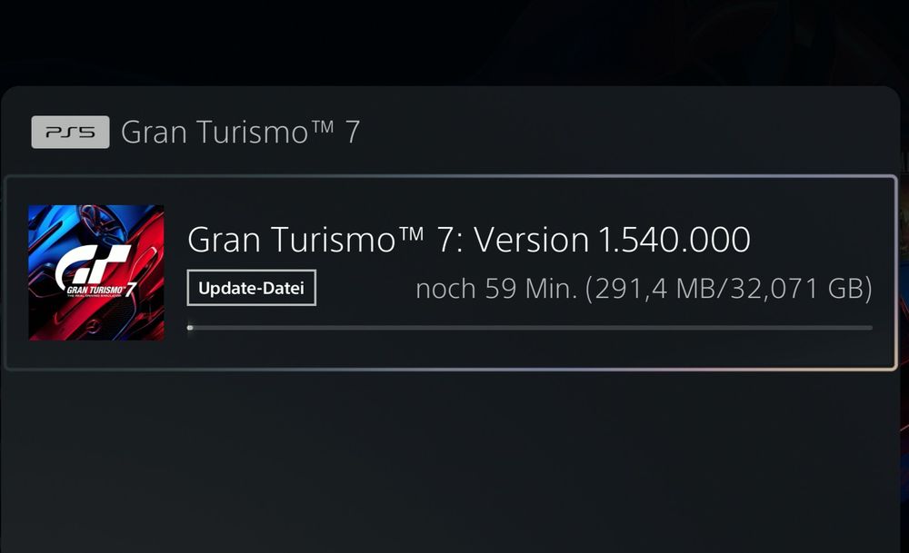 Das morgige Update zu GT7 kann bereits jetzt heruntergeladen werden.