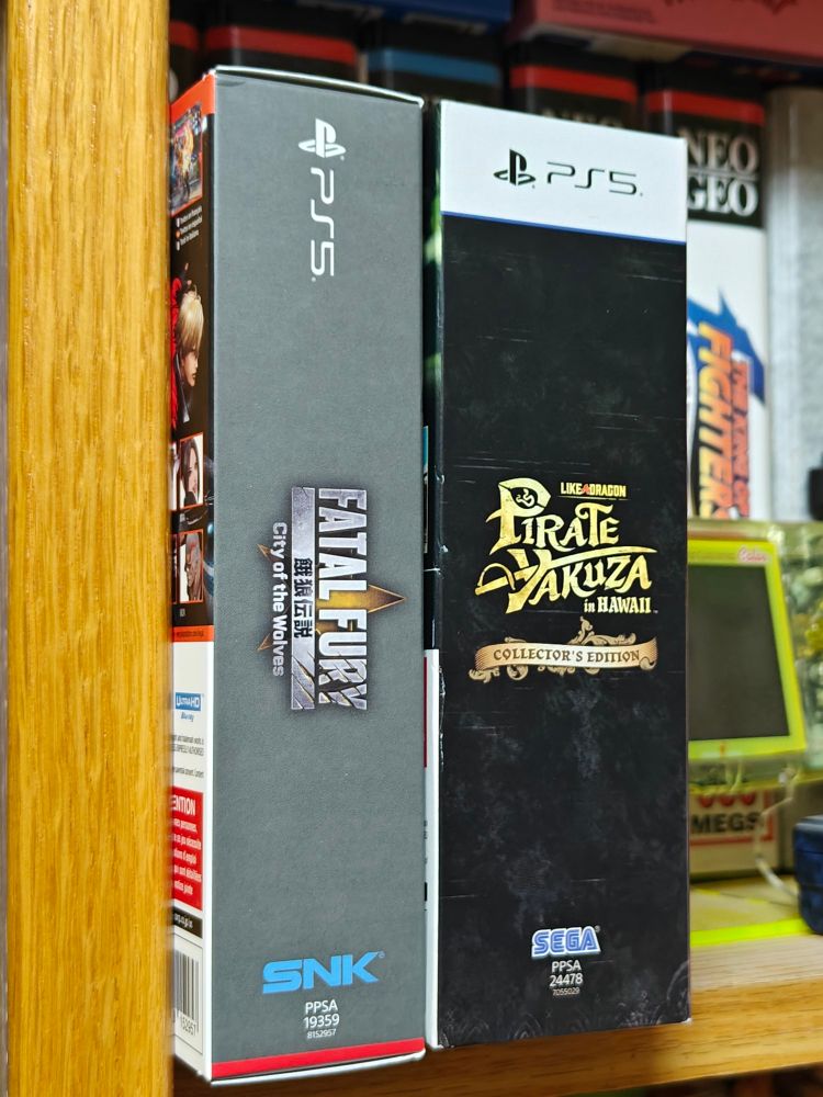 Fatal Fury City of the Wolves and Pirate Yakuza in Hawaii. Both collector's edition on PS5