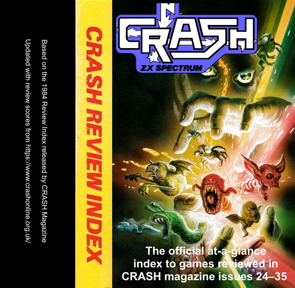 CRASH Review Index
The official at-a-glance index to games reviewed in CRASH magazine issues 24-35