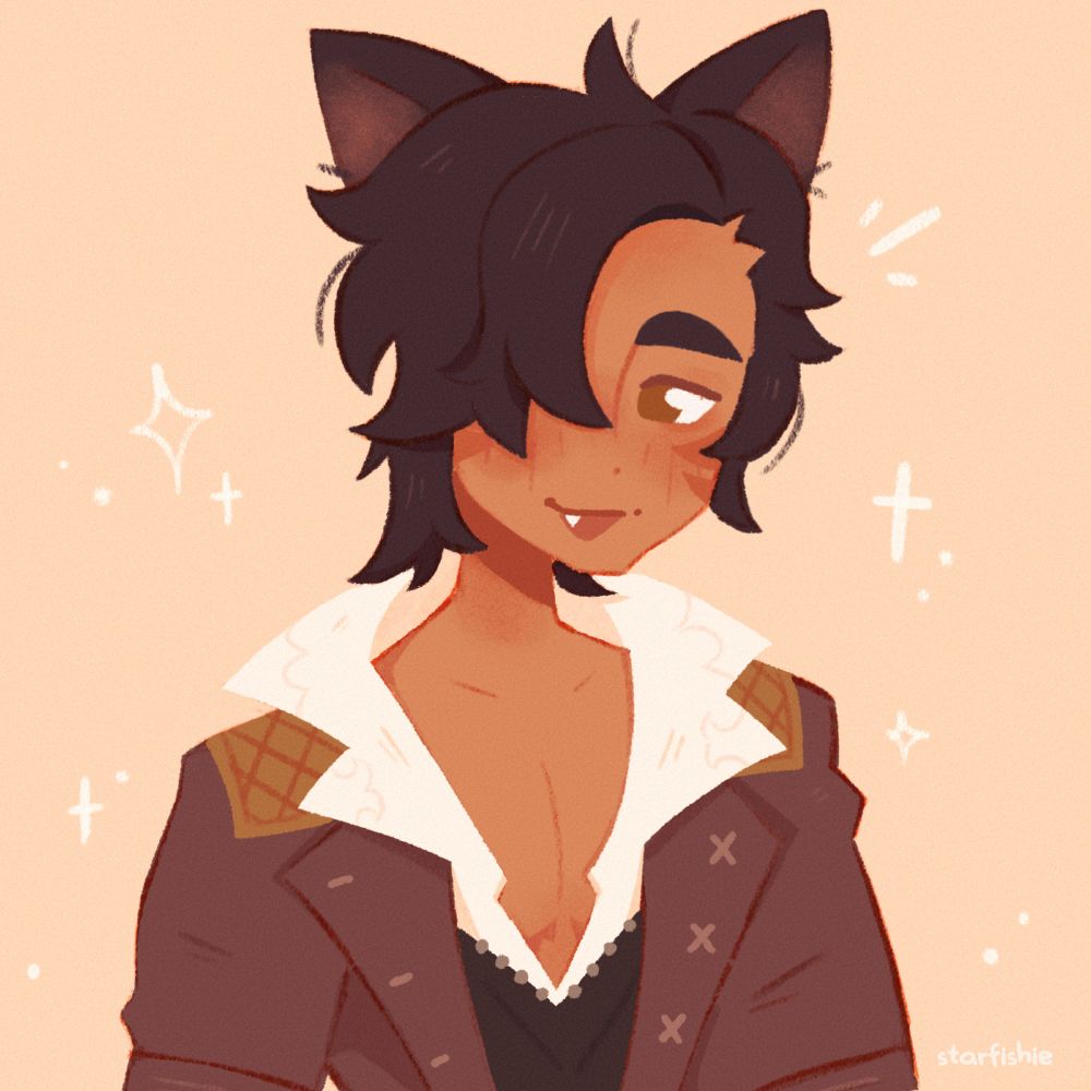 art of suri swiftclaw, @swiftclaws miqo'te oc from ffxiv!