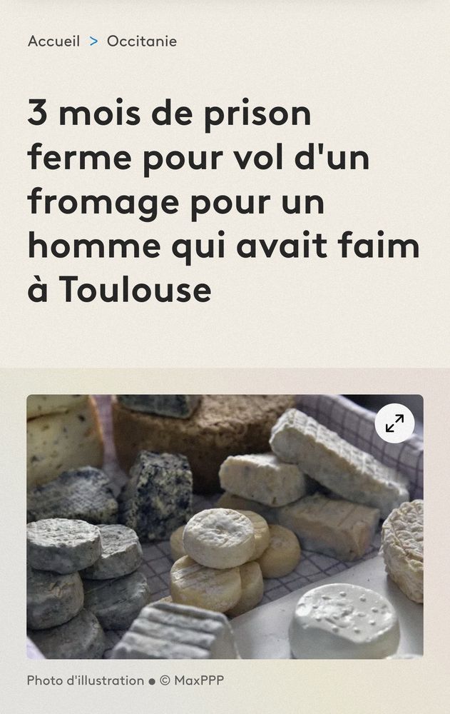 Vol de fromage : 3 mois fermes 
