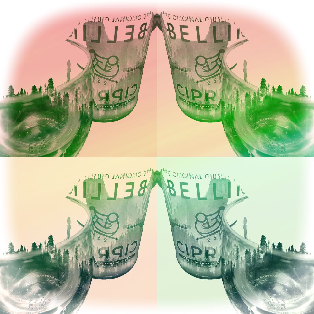 以前に撮影した酒瓶とグラスの写真をもとにPhotoleapというアプリで多重露光やポップアートといった画像加工を試してみたやつです