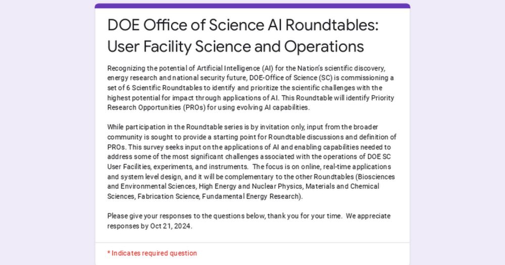 DOE Office of Science AI Roundtables: User Facility Science and Operations