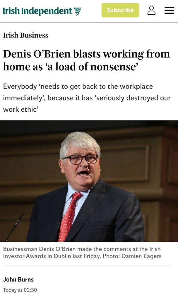Denis O'Brien being a cunt. 
