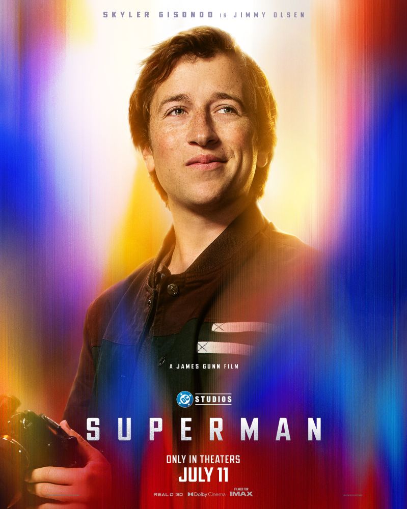 Affiche du film Superman avec Skyler Gisondo en Jimmy Olsen.