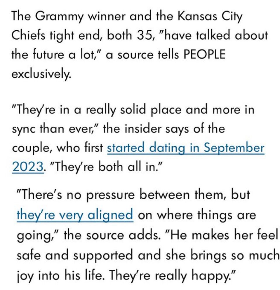 an article from people talking about taylor and travis and their relationship 