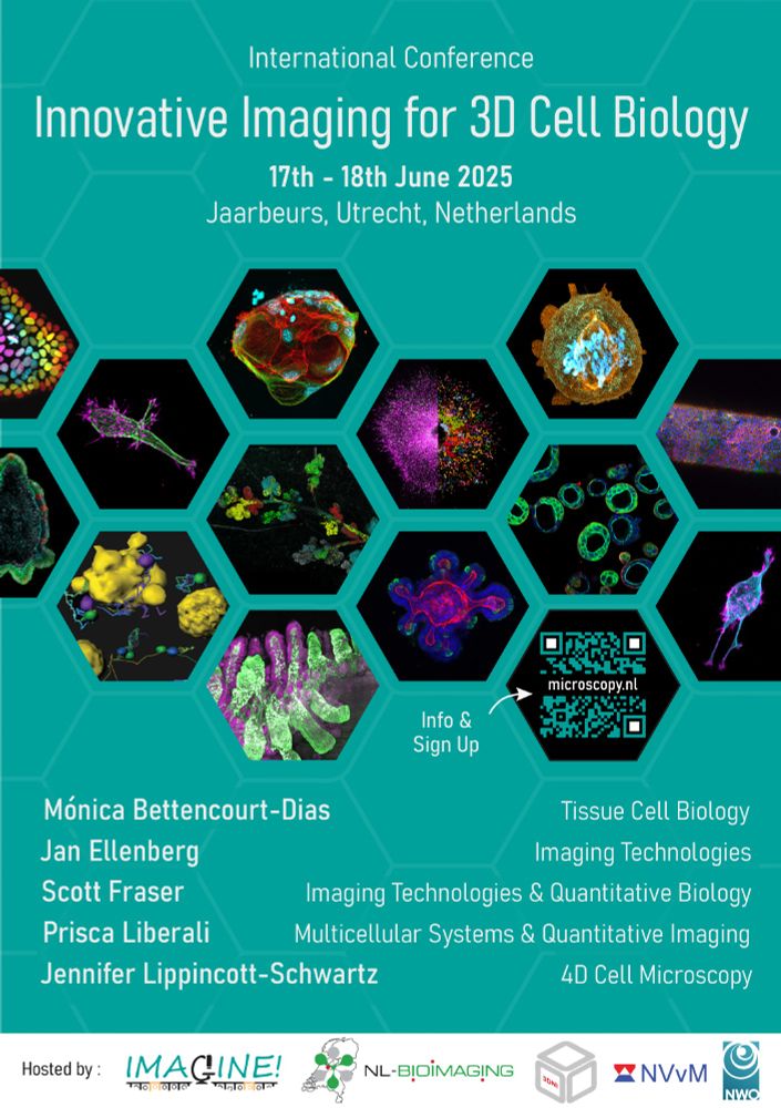 Conference Flyer - speakers: Monica Bettencourt-Dias, Jan Ellenberg, Scott Fraser, Prisca Liberali, Jennifer Lippincott-Schwartz