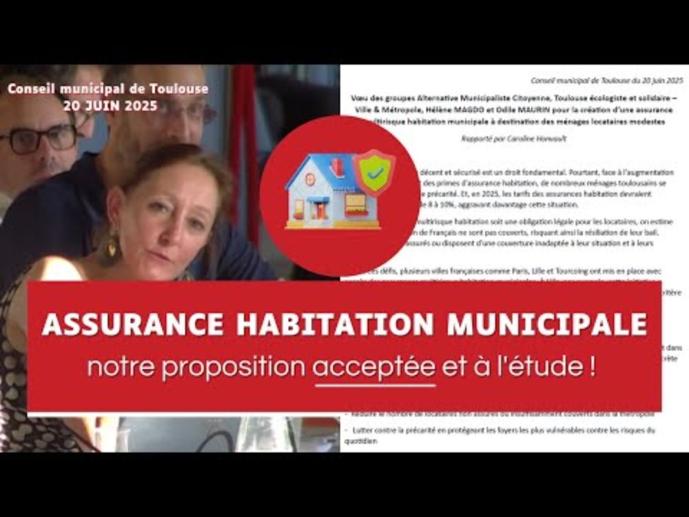 Notre proposition d'assurance habitation municipale : acceptée et à l'étude !