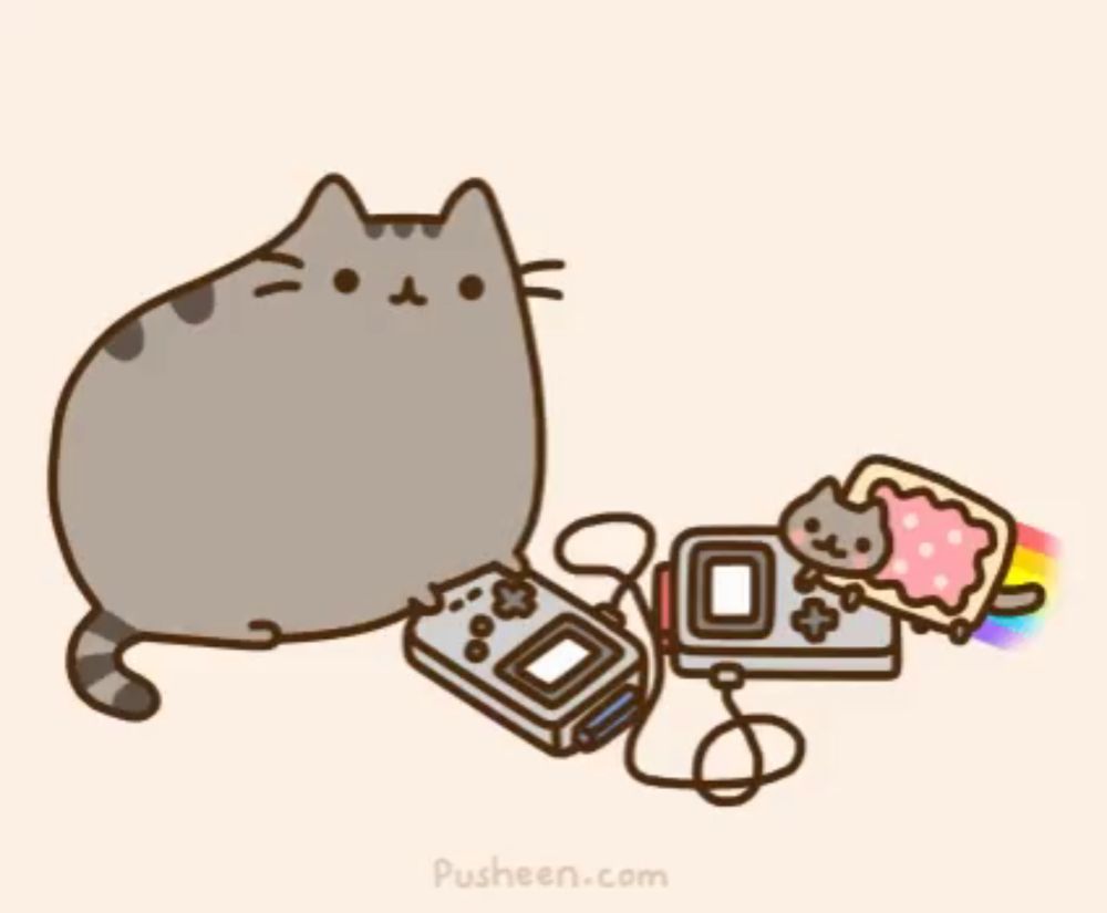 Gaming Pusheen GIF