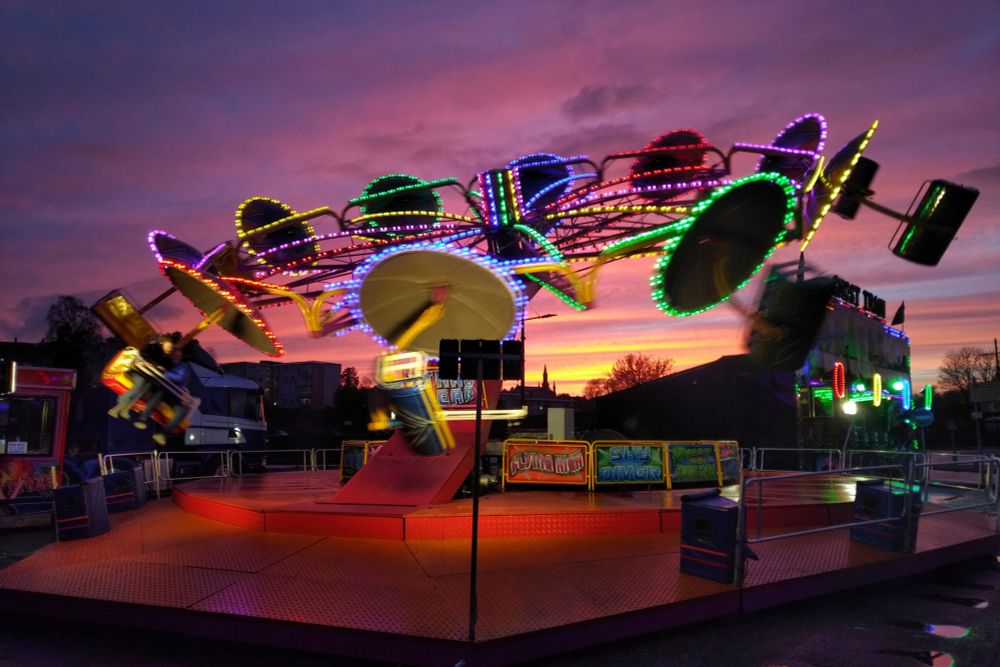 Image of a Skydiver ride at Dumfries' March Fair, 2024. Courtesy of TS Beall.