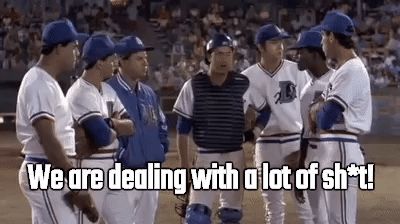 Pitcher’s mound conference from Bull Durham 
