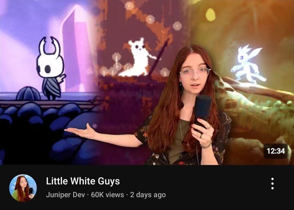 A YouTube video by Juniper Dev titled "Little White Guys"
