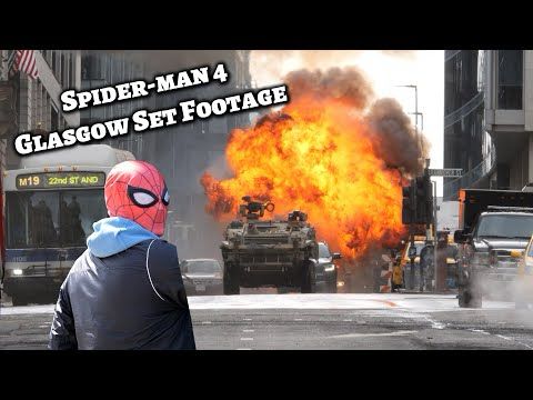 Spider-man 4 Brand New Day Filming in Glasgow 3rd Aug 2025