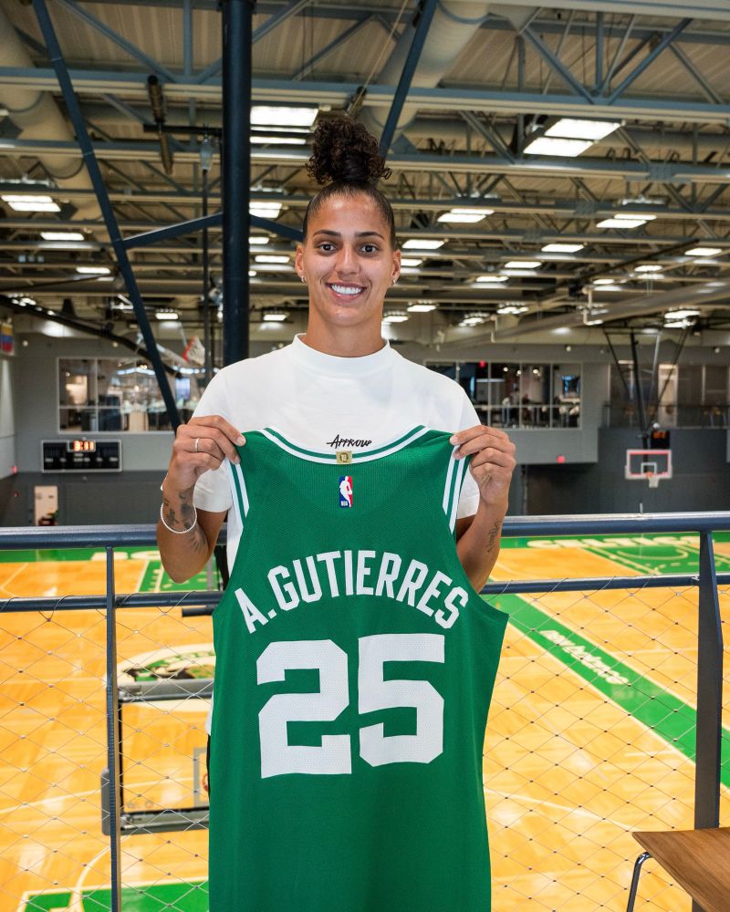 Amanda Gutierres at the Boston Celtics training center