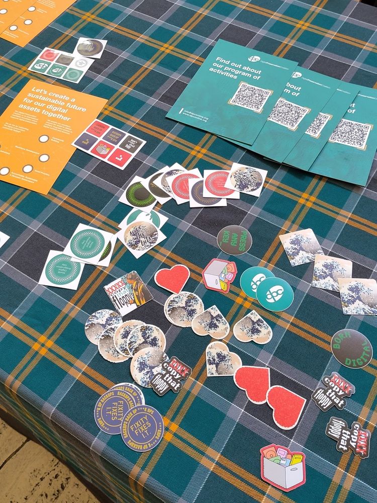 Stickers on DPC tartan