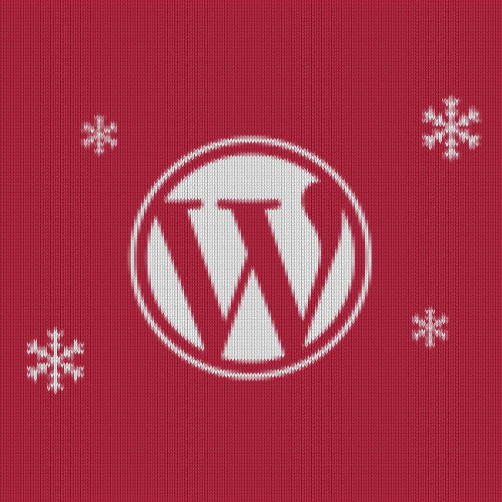 WordPress Logo in the style of a Christmas Sweater