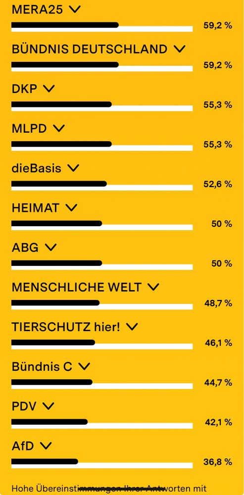 Wahlomatergebnis AFD das Letzte