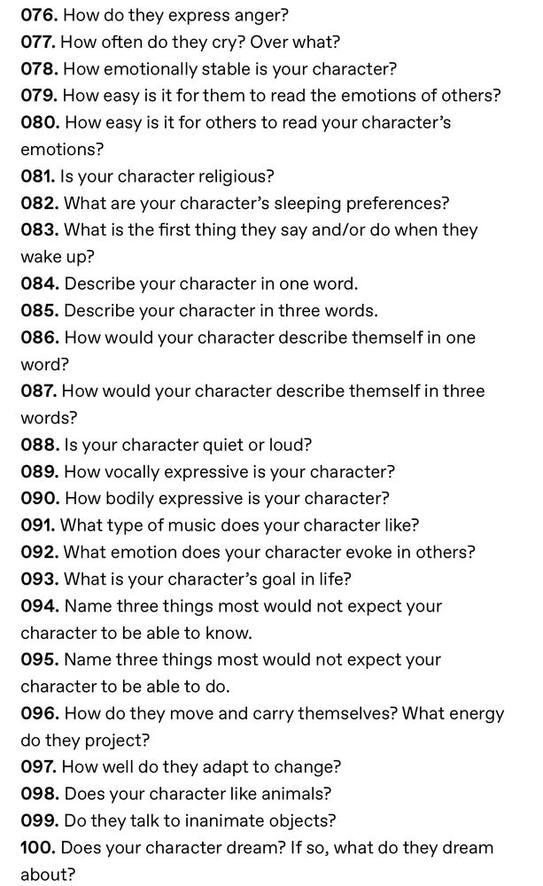 Part 4 of 100 random questions 