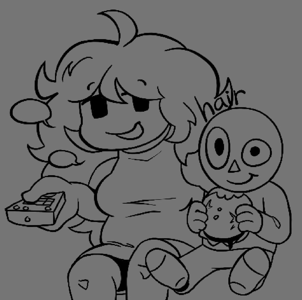Girl friend talking with Tristan who is eating a burger while sitting on an incompressible couch