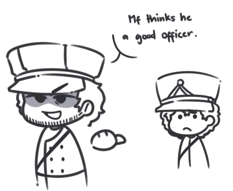 They've never actually met in person but compared to Aleksy, Joshua is mostly an incompetent officer.